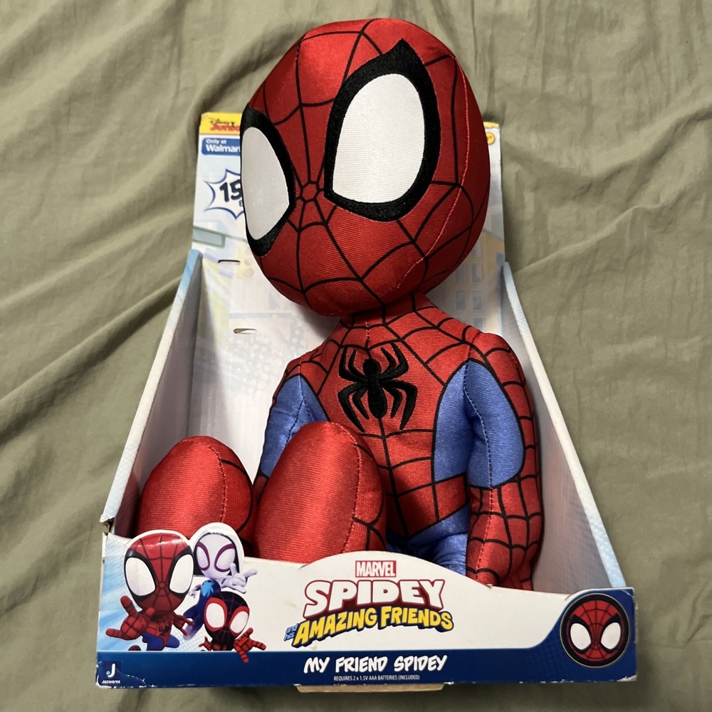Disney Jr Marvel Spidey & His Amazing Friends My Friend Spidey 12" Talking Plush